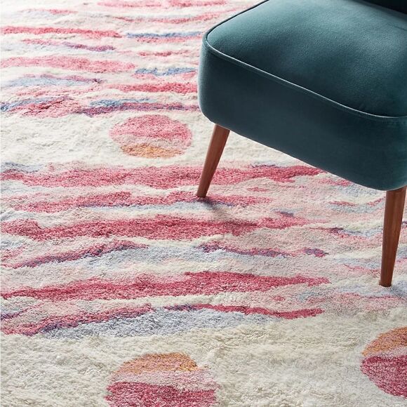 Anthropologie rug sunset 24X35 inches great quality very soft - Picture 1 of 7